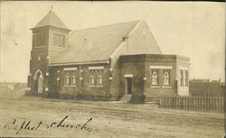 Baptist Church Wagoner, IN Postcard Postcard