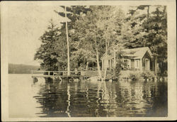 Lakefront Fishing Scene Postcard