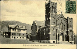 St. Elizabeth R. C. Church And Rectory Postcard