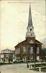 Moravian Church And Parsonage Nazareth, PA Postcard Postcard