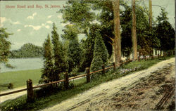 Shore Road And Bay Long Island St. James, NY Postcard Postcard