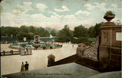 Terrace Lake And Bethesda Fountain Postcard