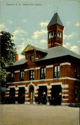 Central Fire Station Concord, NH Postcard Postcard