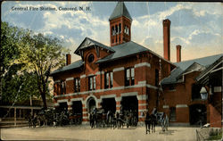 Central Fire Station Postcard