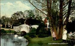 Bridge In White's Park Concord, NH Postcard Postcard