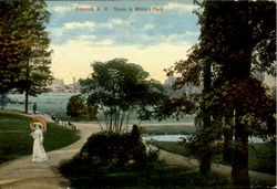 Scene In White's Park Postcard