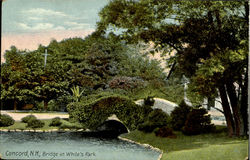 Bridge In White's Park Concord, NH Postcard Postcard