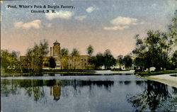 Pond White's Park & Durgin Factory Concord, NH Postcard Postcard