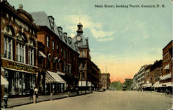 Main Street Looking North Postcard