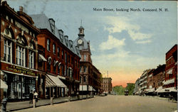 Main Street Looking North Postcard