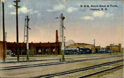 B. & M. Round House & Yards Concord, NH Postcard Postcard