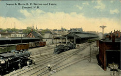 Boston & Maine R. R. Passenger Station And Yards Concord, NH Postcard Postcard