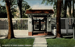 Entrance To West Garden Concord, NH Postcard Postcard