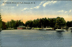 Contoocook River And Park Concord, NH Postcard Postcard