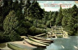 Boat Landing Contoocook River Park Concord, NH Postcard Postcard