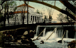 Sheldon Library Showing Falls, St. Paul's School Concord, NH Postcard Postcard