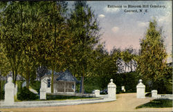 Entrance To Blossom Hill Cemetery Concord, NH Postcard Postcard