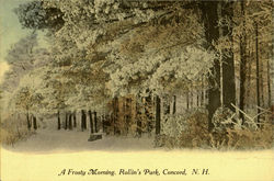 A Frosty Morning, Rollins Park Concord, NH Postcard Postcard