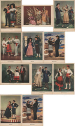 Set of 11: La Ronde des Provinces Françaises Postcard