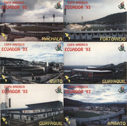 Copa America Ecuador '93 - Six Stadium Views Postcard