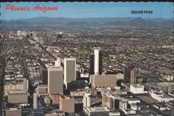 Aerial View of Phoenix, Arizona with Squaw Peak Postcard