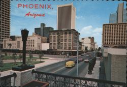 Downtown Phoenix, Arizona - View North on Central Avenue Postcard