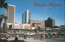 Downtown Phoenix Skyline with Valley Bank Center, Adams Hotel, and Hyatt Regency Postcard