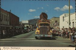 Morton Loggers Jubilee, Blue Ribbon Load of Logs Postcard