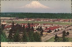 North Fort Lewis, Washington with Mount Rainier Postcard