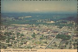 Centralia, Washington and Mt. Rainier Postcard