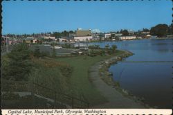 Capital Lake, Municipal Park, Olympia, Washington Postcard