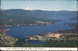 Lake Whatcom and Mt. Baker, Washington Postcard