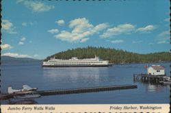 Jumbo Ferry Walla Walla, Friday Harbor, Washington Postcard