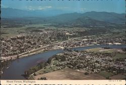 Aerial View of Mount Vernon, Washington Postcard