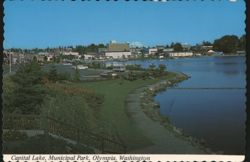 Capital Lake, Municipal Park, Olympia, Washington Postcard