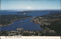 Aerial View of Gig Harbor, Washington Postcard