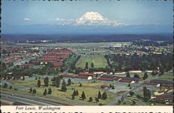 Fort Lewis, Washington with Mount Rainier Postcard