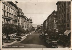 Via Vittorio Veneto, Rome Postcard