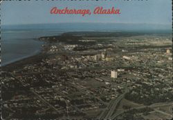 Aerial View of Anchorage, Alaska Postcard