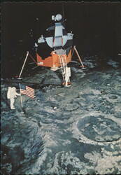 Alabama Space and Rocket Center Moon Crater Replica Postcard