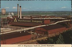 Weyerhaeuser Timber Co. Mill B, Everett, WA Postcard