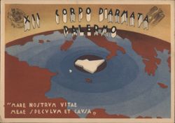 XII Corpo D'Armata Palermo, Sicily Postcard