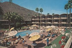 Sheraton Oasis Hotel Pool, Palm Springs, CA Postcard