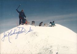 Autographed Joe Redington, Sr. Mushing to the Summit of Mt. McKinley Postcard