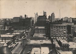 Downtown Dallas View, Looking East from Courthouse Area Postcard