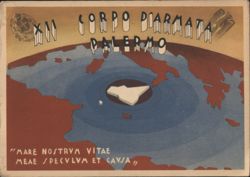 XII Corpo D'Armata Palermo, Sicily Postcard