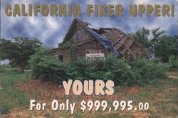 California Fixer Upper - Humorous Real Estate Postcard Postcard