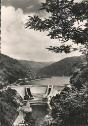 Barrage de Chastang Dam, Corrèze, France Postcard