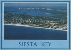 Aerial Panorama of Siesta Key, Florida Postcard