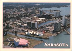 Aerial View of Sarasota, Florida Postcard